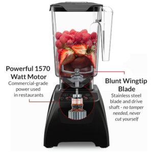 ECTQ6JZVQHF10B_4 jpg - Liquidificador Profissional 2,8L com 4 Ciclos Pré Programados, 5 Velocidades, Inclui Espátula, 110V 1560W, Blendtec Classic 575, Branco