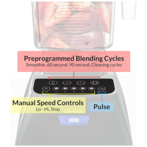 ECTQ6JZVQHF10B_5 jpg - Liquidificador Profissional 2,8L com 4 Ciclos Pré Programados, 5 Velocidades, Inclui Espátula, 110V 1560W, Blendtec Classic 575, Branco