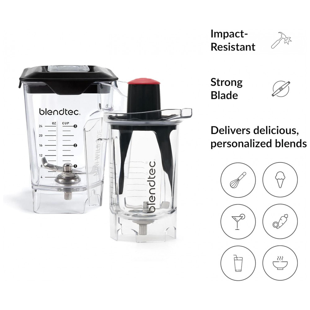 ECTQDXKHZG870B_4-2 jpg - Copo, Jarra para liquidificador, 2 unidades, capacidade de 1L, 37OZ e 1,3mL, 46OZ, BLENDTEC 40 610 01, Preto