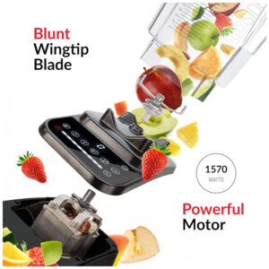 ECTQRR2JYFQ70B_3 jpg - Liquidificador Profissional, Capacidade 2,6L, 1560W 110v, BLENDTEC WildSide DD28AB07A, Cinza