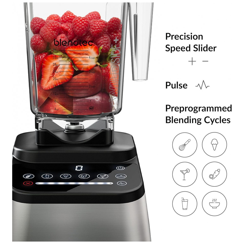 ECTQRR2JYFQ70B_4 jpg - Liquidificador Profissional, Capacidade 2,6L, 1560W 110v, BLENDTEC WildSide DD28AB07A, Cinza