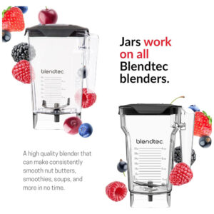 ECTQWPYQRFF10B_2 jpg - Liquidificador Profissional 2 Jarras 2,6L e 2,2L, com 5 Velocidades, 1560W 110V, Blendtec C575A2319A, Vermelho.