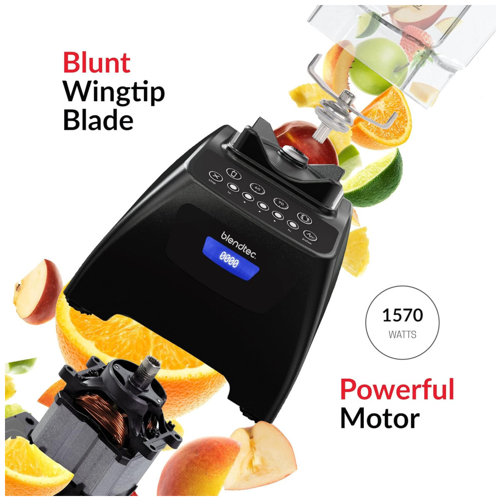 Liquidificador Profissional 2,6 Litros com 5 Velocidades, Incluí Espátula, 110V 1560W, Blendtec Classic 575, Preto