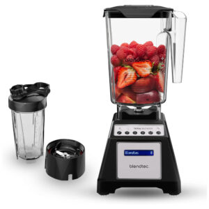 ECTQG5V6C3N70B_0 jpg - Liquidificador Profissional 2,6L com 6 Ciclos Pre Programados 10 Vel e Copo de Viagem, 110V 1560W, Blendtec, Preto