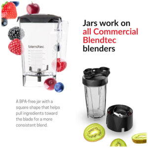 ECTQG5V6C3N70B_2 jpg - Liquidificador Profissional 2,6L com 6 Ciclos Pre Programados 10 Vel e Copo de Viagem, 110V 1560W, Blendtec, Preto