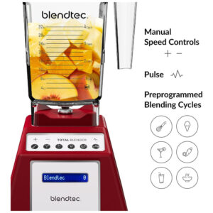 ECTQIZKILI000B_4 jpg - Liquidificador Profissional 2,2 Litros com 6 Ciclos Pré Programados, 110V 1560W, Blendtec, Vermelho