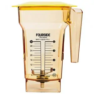 Jarra Liquidificadora Blendtec FourSide 40 618 62 Amarela 2.22 L 75 oz com Tampa Rígida Amarela