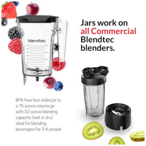 Classic Liquidificador Profissional, capacidade 2,2L, 75Oz, 1560W, preto, 110v, BLENDTEC TB 621 20, Preto