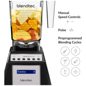 Classic Liquidificador Profissional, capacidade 2,2L, 75Oz, 1560W, preto, 110v, BLENDTEC TB 621 20, Preto